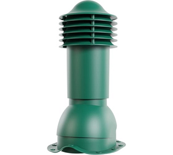 Вентиляционная труба для металлочерепицы Viotto D110 мм, H550 мм, утепленная, RAL 6005