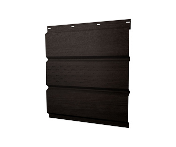 Софит металлический центральная перфорация 0,45 Print Elite с пленкой Coffee Wood TwinColor