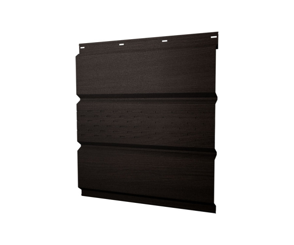 Софит металлический центральная перфорация 0,45 Print Elite с пленкой Coffee Wood TwinColor