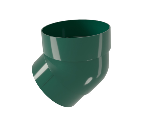 Колено трубы 45 град. ПВХ Grand Line зелёный (RAL 6005)