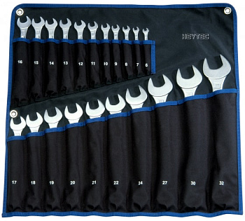 Набор ключей гаечных комбинированных HEYTEC в сумке-скрутке R50810-21-М, 6-32мм, 21предмет