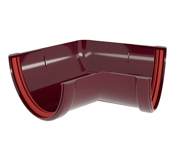 Угол желоба 135 град. Классика 120 ПВХ Grand Line бордо (RAL 3005)