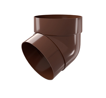 Колено трубы 67 град. ПВХ Grand Line шоколадное (RAL 8017)