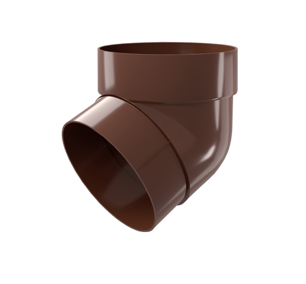 Колено трубы 67 град. ПВХ Grand Line шоколадное (RAL 8017)