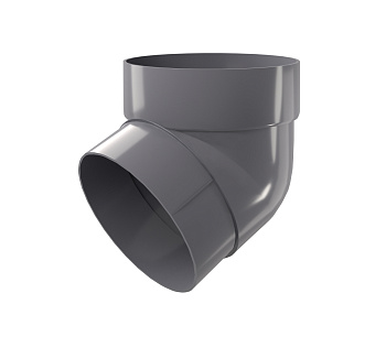 Колено трубы 67 град. ПВХ Grand Line графит (RAL 7024)