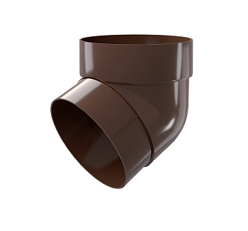 Колено трубы 67 град. ПВХ Grand Line коричневое (RR32)