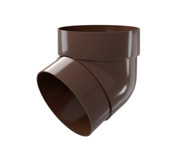 Колено трубы 67 град. ПВХ Grand Line коричневое (RR32)